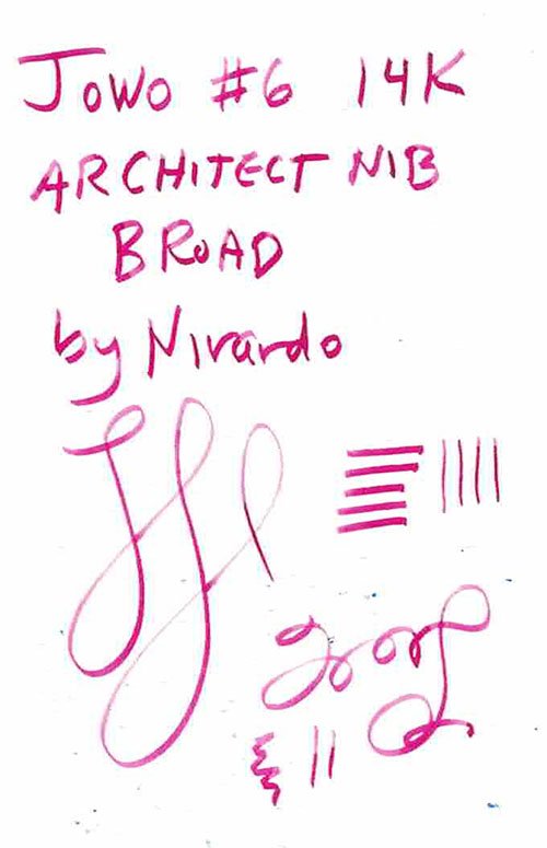 JoWo 6 Compatible 14k Broad Nib Architect Grind Peyton Street Pens